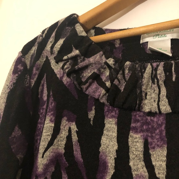 Laura Ashley Petite Animal Print Boat Neck Top - Picture 5 of 8